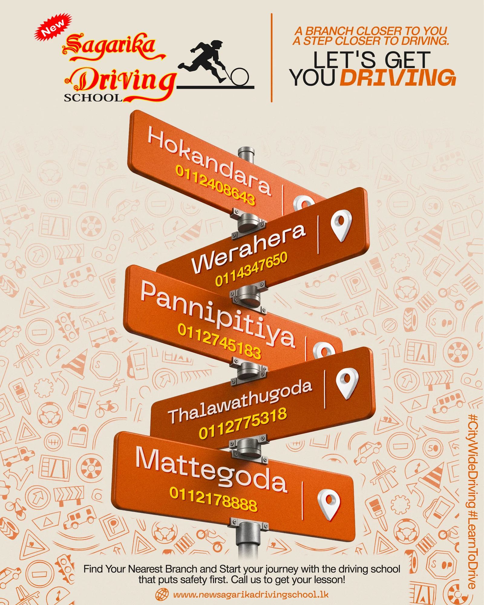 New Sagarika Driving School Branches Post design